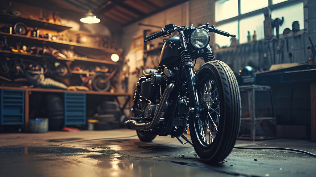 バイクを屋内で保管する